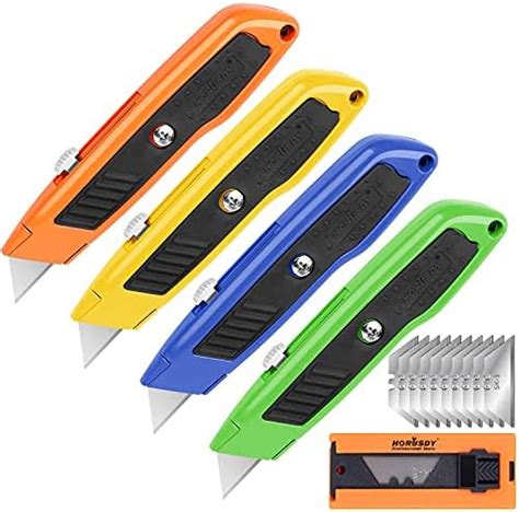 Horusdy Pack Box Cutter Utility Knife Heavy Duty Aluminum Shell