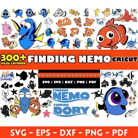 Finding Nemo Dory Darla Costume Mega Big Bundle Svg Png Clipart Vector