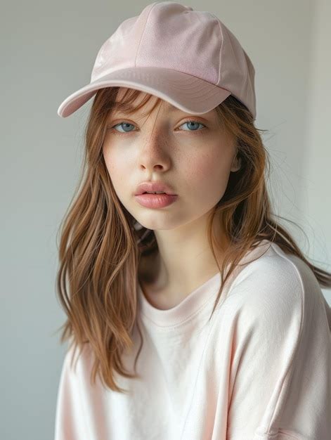 Premium Photo A Girl Wearing A Pink Hat