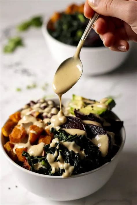 Creamy Vegan Buddha Bowl Dressing • Happy Kitchen