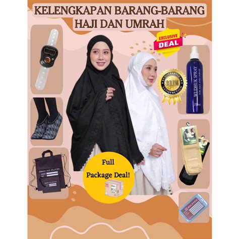 Hot Items Set Umrah Haji Telekung Berpoket Mini Telekung Berpoket