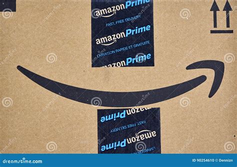 Amazon Prime Shipping Box Editorial Image Image Of Drop 90254610