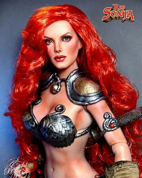 Red Sonja Doll Repaint Ans Costume By Laurie Leigh Red Sonja Doll