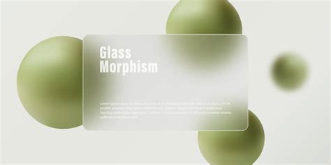 Premium Vector Landing Page In Glass Morphism Style With Frame