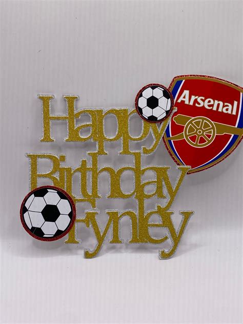 Arsenal Cake Topper Arsenal Cake Topper Cupcake Toppers Football