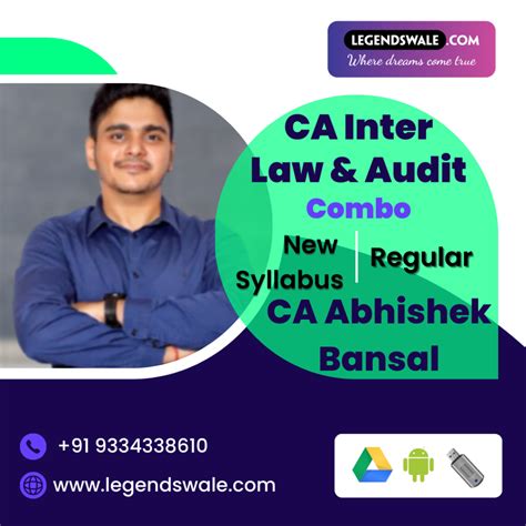 CA Inter Law Audit Combo Regular By CA Abhishek Bansal Legendswale