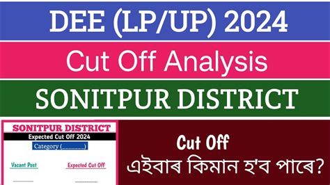 Dee LP Up Cut Off Analysis Sonitpur District Cut Off Dee Lp Up Merit