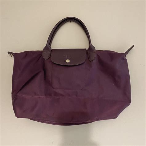 Purple Longchamp Bag With Detachable Long Shoulder Depop