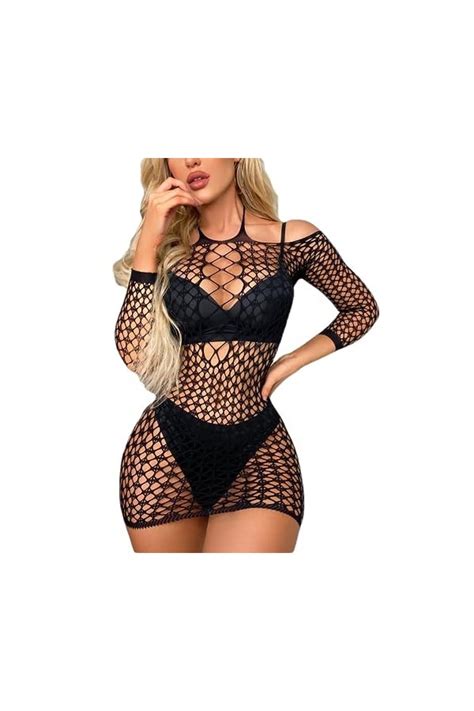 Ztianef Nuisettes Et Deshabill S Robe Sexy Lingerie R Sille Vider