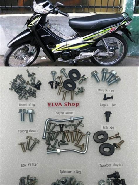 Baut Original Lengkap Full Set Body Honda Supra X Cc Tahun