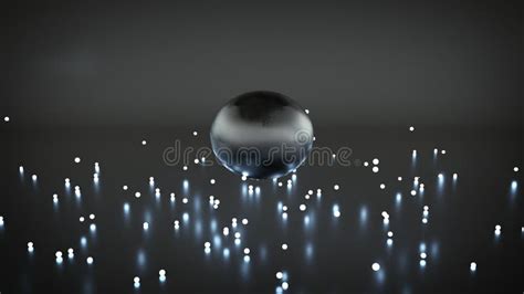 Jumping Glowing Balls Abstract 3D Render Stock Illustration - Illustration of wallpaper, sphere ...