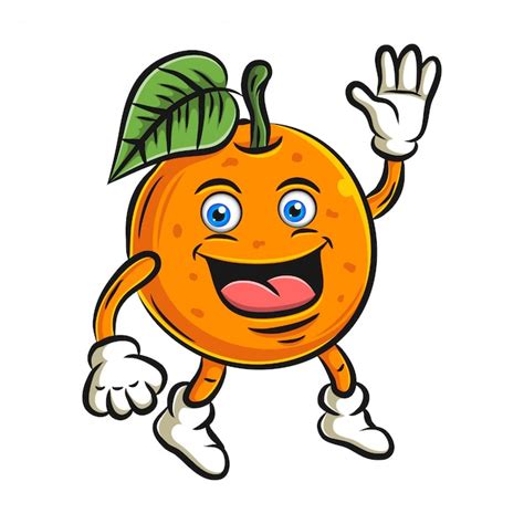 Premium Vector Orange Cute Fruit Cartoon Character