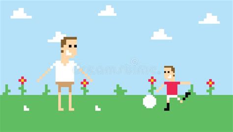 Pixel Art Football Stock Illustrations Pixel Art Football Stock