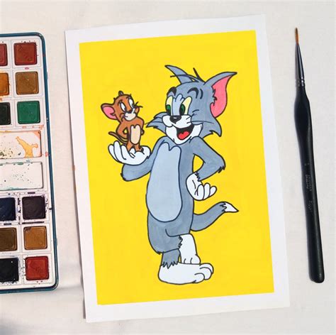 Tom and Jerry Painting | Tom and jerry drawing, Canvas painting, Poster ...