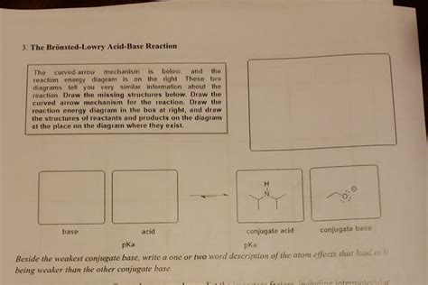 Solved The Br Nsted Lowry Acid Base Reaction And The Chegg