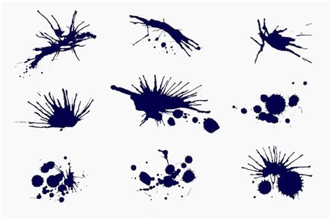 Elementos De Salpicaduras De Tinta De Dise O Plano Vector Premium