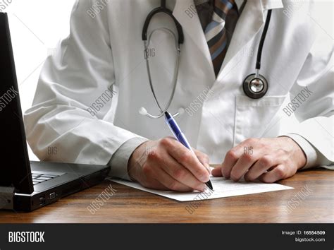 Doctor Writing Patient Image And Photo Free Trial Bigstock