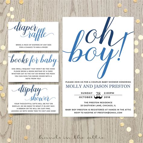 Boy Baby Shower Invitations