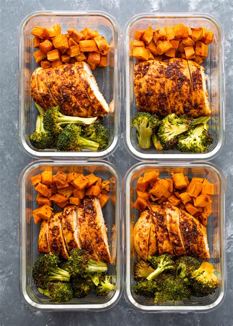 Sheet Pan Roasted Chicken Sweet Potatoes And Broccoli Meal Prep Gimme Delicious