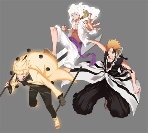 Naruto Six Paths Sage Mode Ichigo HFS Y Luffy Gear 5 In 2023 Luffy