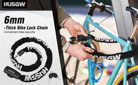 Husgw Bike Chain Locks Bicycle Combination Lock Heavy Duty