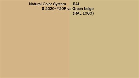 Natural Color System S Y R Vs Ral Green Beige Ral Side By