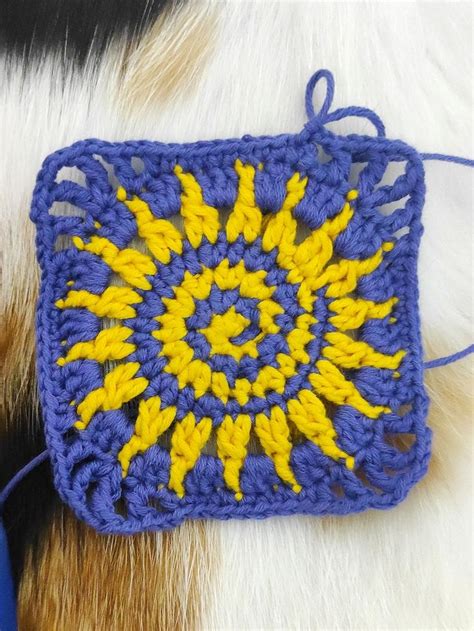 Spiral Sun Granny Square Pattern Celtic Sun Crochet Tutorial Pdf