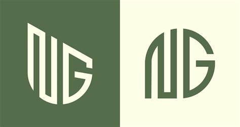 Premium Vector Creative Simple Initial Letters Ng Logo Designs Bundle