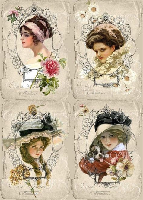 Vintage Ladies Vintage Printables Vintage Paper Printable Vintage Paper