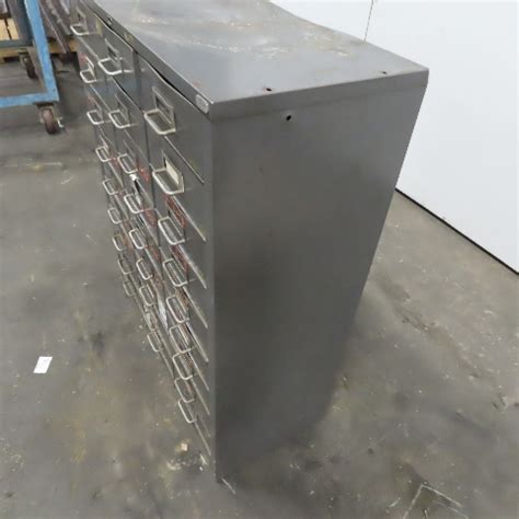 27 Drawer Industrial Metal Small Parts Bin Cabinet 30-1/2"Wx13"Dx37-3/4 ...