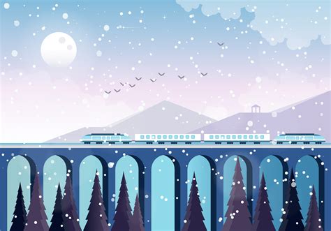 Vector Winter Landscape illustration 268233 Vector Art at Vecteezy