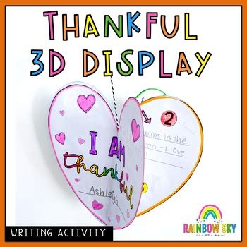 Thanksgiving 3D Craft | Thankful reflection activity | Gratitude reflection