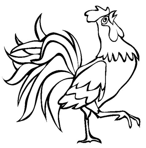 Simple Rooster Drawing | Free download on ClipArtMag