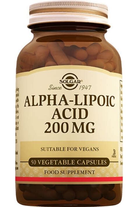 Solgar Alpha Lipoic Acid 200 Mg 50 Kapsül Alpa Lipoik Asit Fiyatı