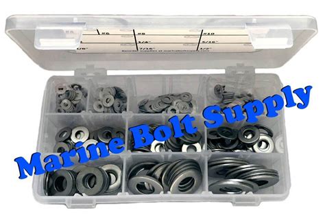 Stainless Steel SAE Flat Washer Assortment Kit Sizes 4 To 1 2 EBay