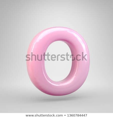 Bubble Gum Pink Letter O Uppercase Isolated On White Background D