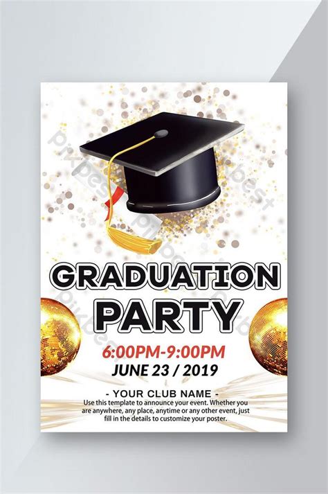 Graduation Party Bachelor Celebration Flyer Psd Free Download Pikbest