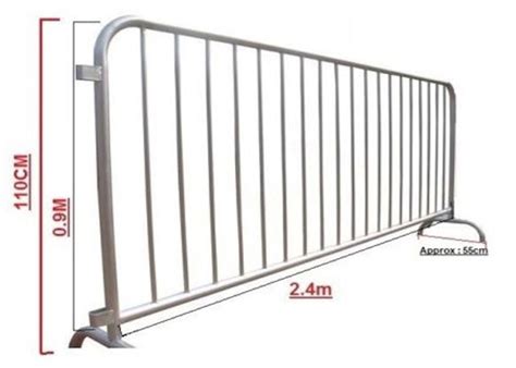 Classic Galvanized Steel Barricade Metal Crowd Control Barriers