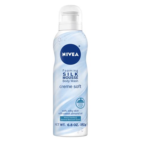 Nivea Creme Soft Foaming Silk Mousse Body Wash Ounce Walmart