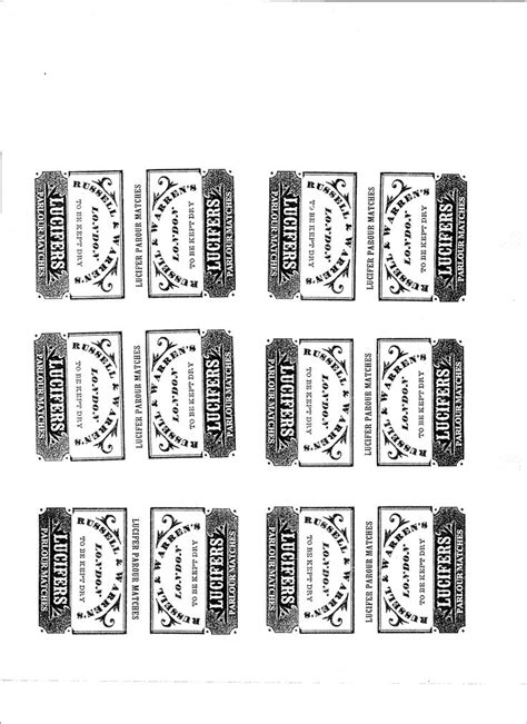 Lucifer Parlor Matches Printable Label For Modern Boxes Make A Test