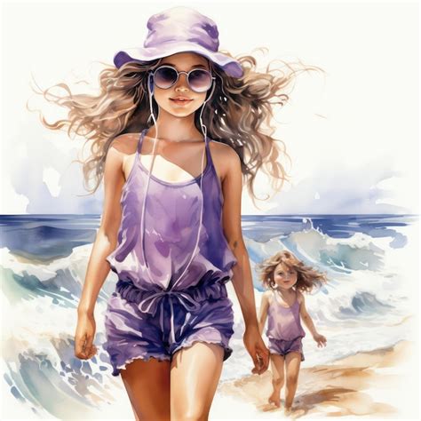 Premium AI Image Beautiful Beach Babe Full Body