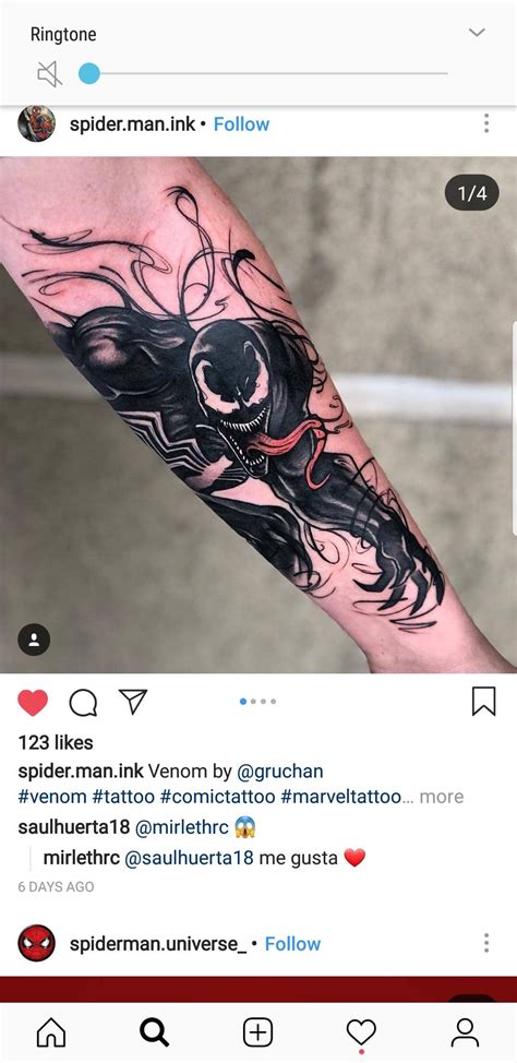 Symbiote Venom Tattoo Tattoos Marvel Tattoos Venom Tattoo