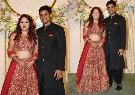 Ira Khan Nupur Shikhare Wedding Reception Newlyweds Pose With Aamir