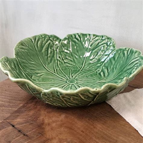 Majolica Fruit Bowl Green Etsy UK