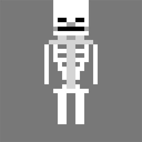 Pixilart Minecraft Skeleton My Texture By Matthew