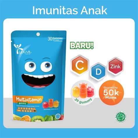 Jual Youvit Multivitamin Gummy Omega Anak Days Isi Pcs Free