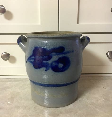 Cobalt Blue Stoneware Crock With Lug Handles Antique Price Guide