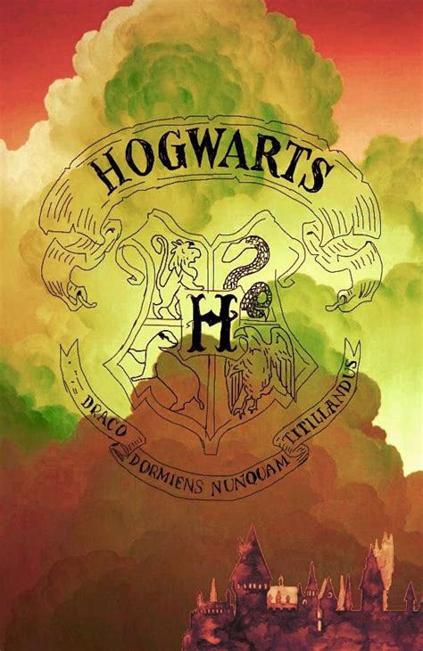 Hogwarts’ Coat of Arms and Motto. "Draco dormiens nunquam titillandus ...