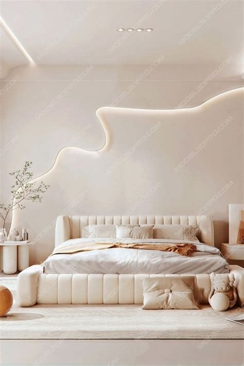 Modern Bedroom with White Furniture and Decor