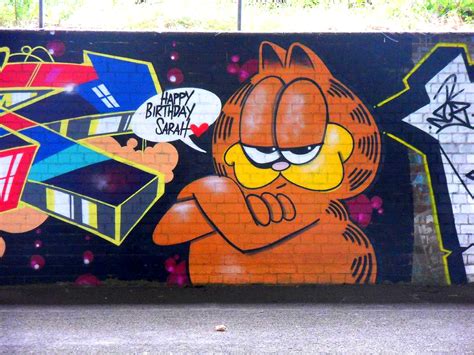 Garfield Cartoon Character Graffiti | Urban Diode